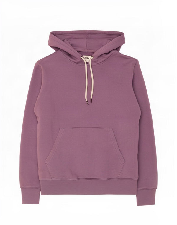 Maglione con cappuccio oversize da donna Marks & Spencer UK 10 piccolo cotone viola