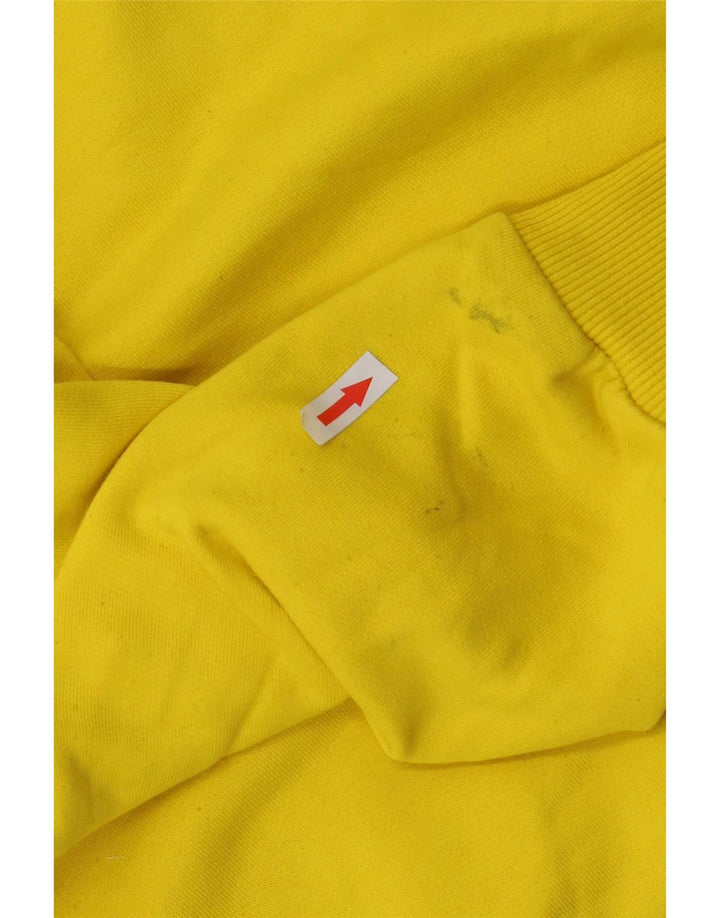 Felpa con cappuccio grafica da uomo Adidas, media, in poliestere giallo