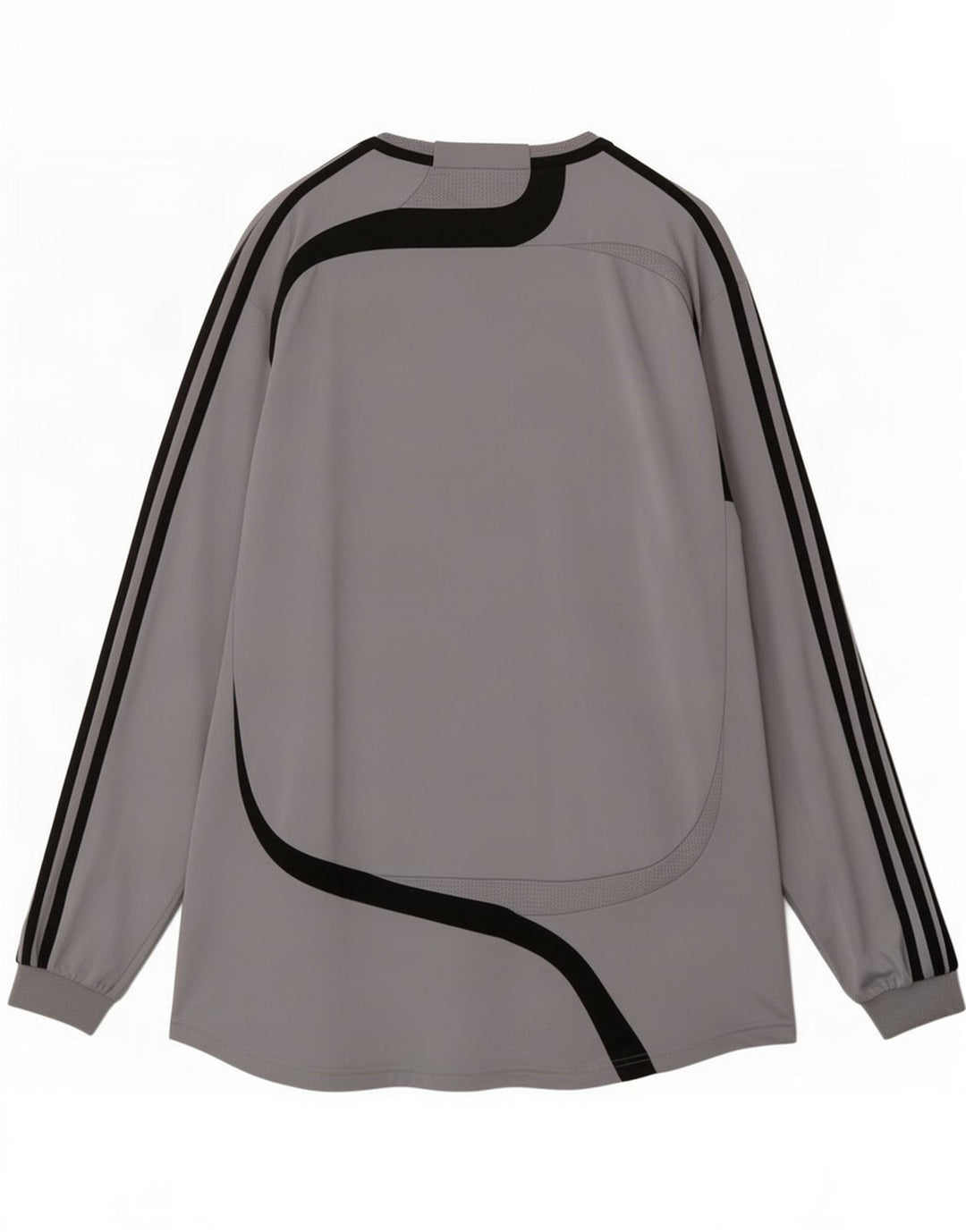 Top Adidas da uomo a maniche lunghe XL in poliestere color block grigio