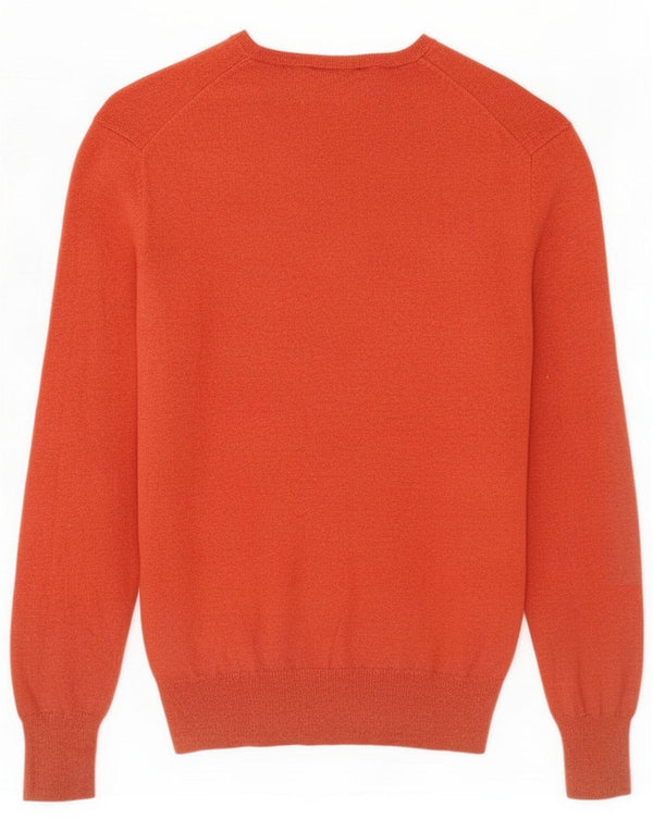 Refrigiwear Maglione da uomo con scollo a barca grande in seta arancione