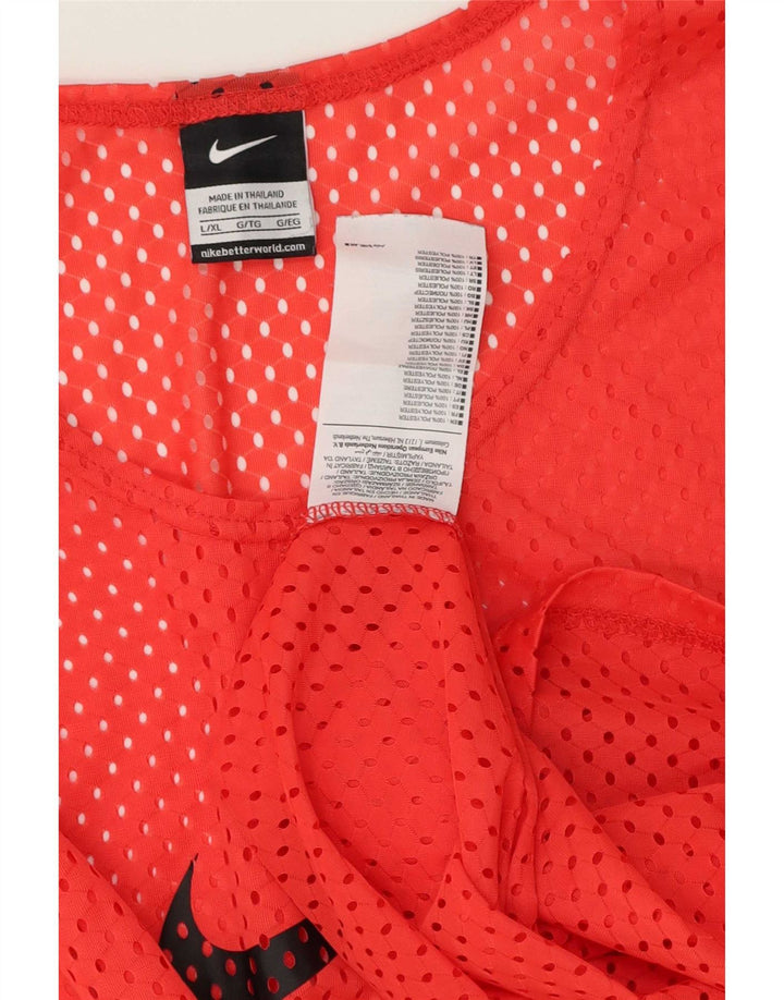 Canotta grafica Nike da uomo, grande, rossa, in poliestere