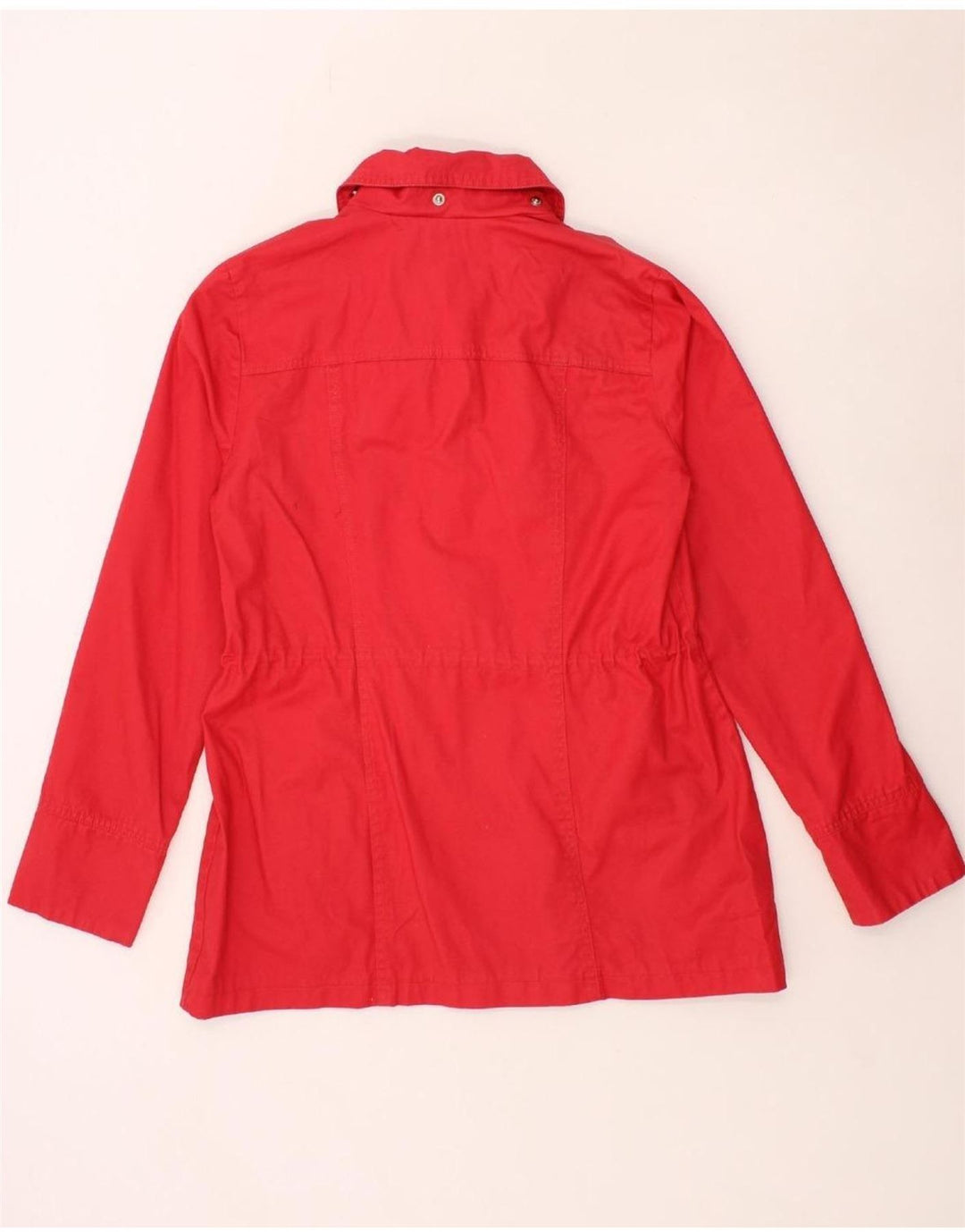 MONSOON Womens Utility Jacket UK 12 Medium Red Cotton Vintage Monsoon and Second-Hand Monsoon from Messina Hembry 