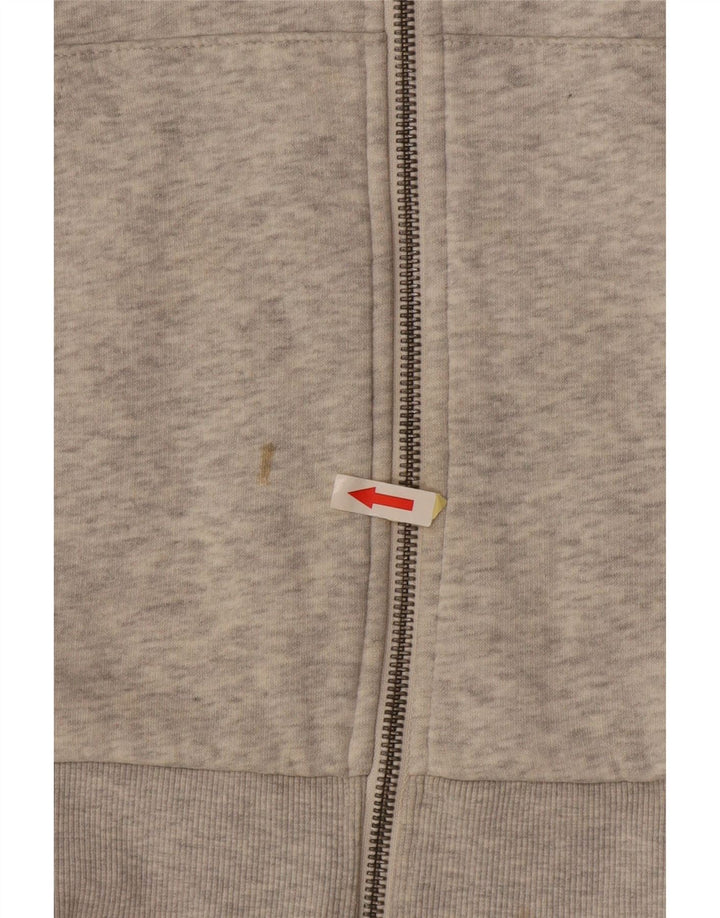 JACK & JONES Maglione con cappuccio e zip da uomo in cotone screziato grigio medio