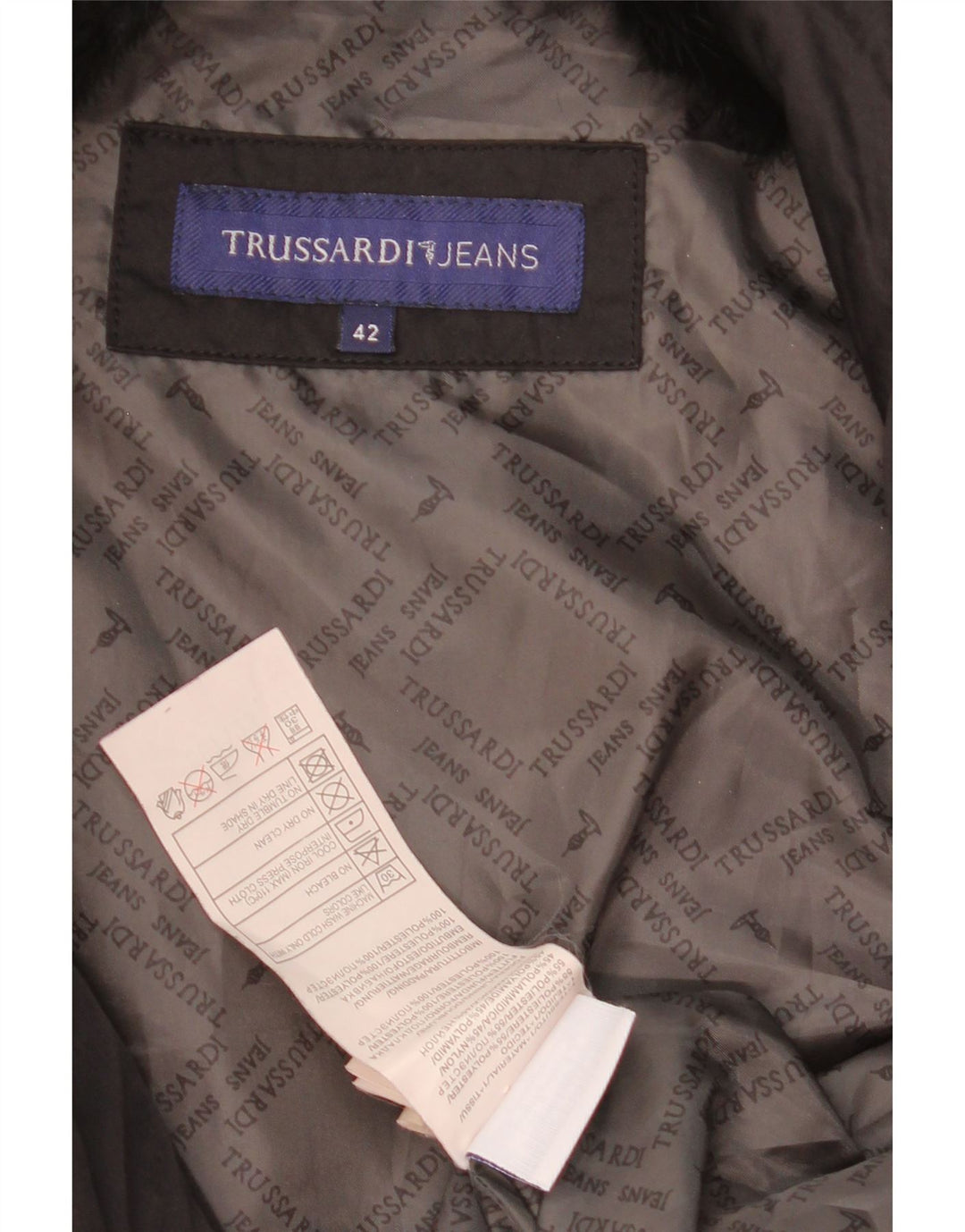 Giubbotto Imbottito Crop Donna Trussardi Jeans IT 42 Medium Nero Poliestere