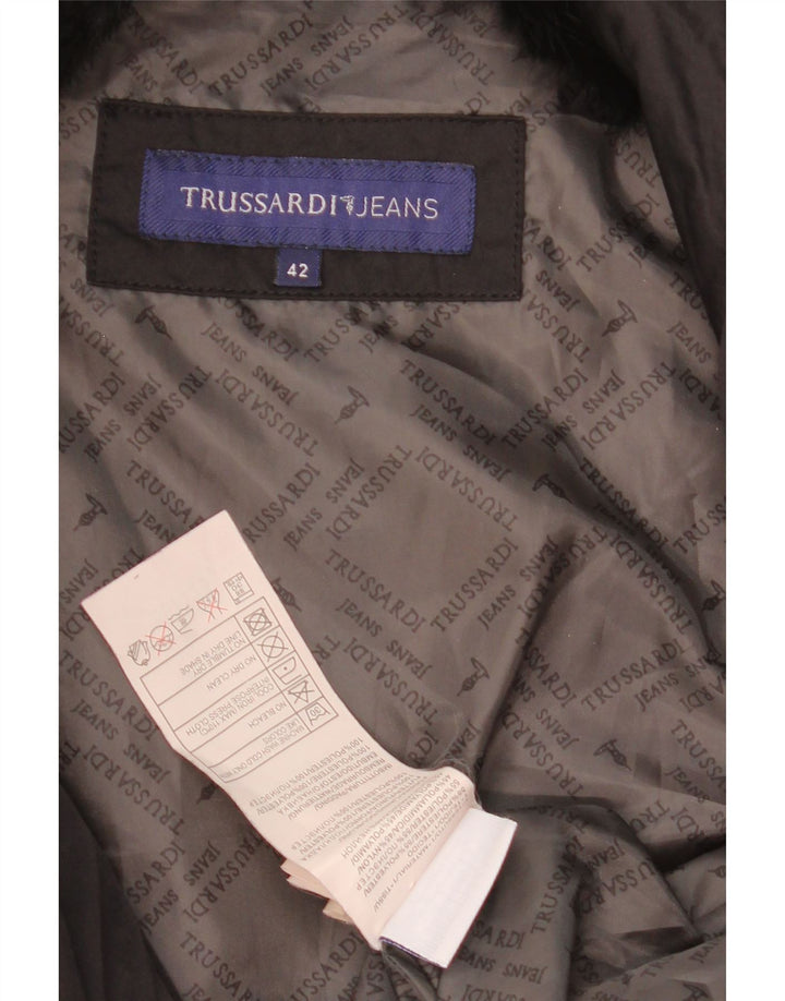 Giubbotto Imbottito Crop Donna Trussardi Jeans IT 42 Medium Nero Poliestere