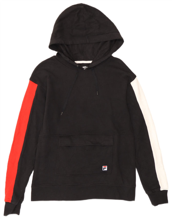 Maglia con cappuccio da donna Fila UK 14 Medium Black Colourblock