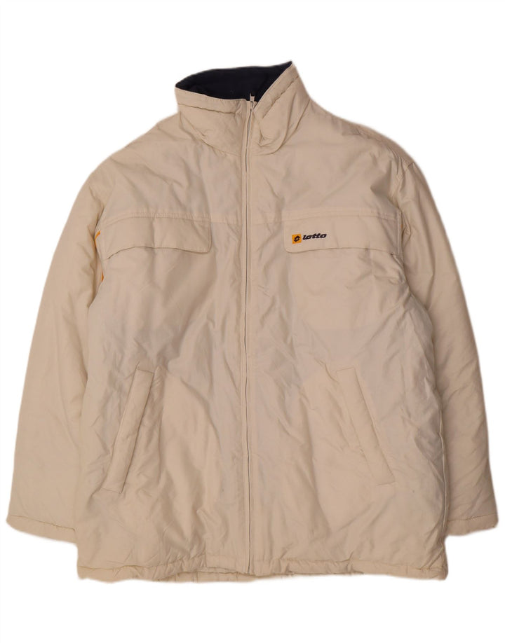 Cappotto imbottito da uomo Lotto IT 46/50 nylon bianco sporco medio
