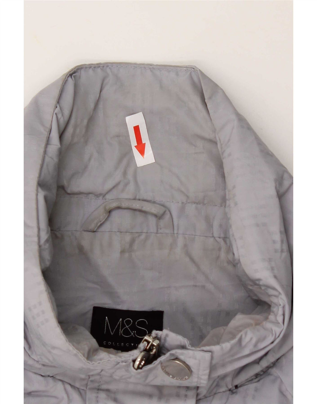 Giacca utilitaria con cappuccio da donna Marks & Spencer UK 18 XL poliestere grigio