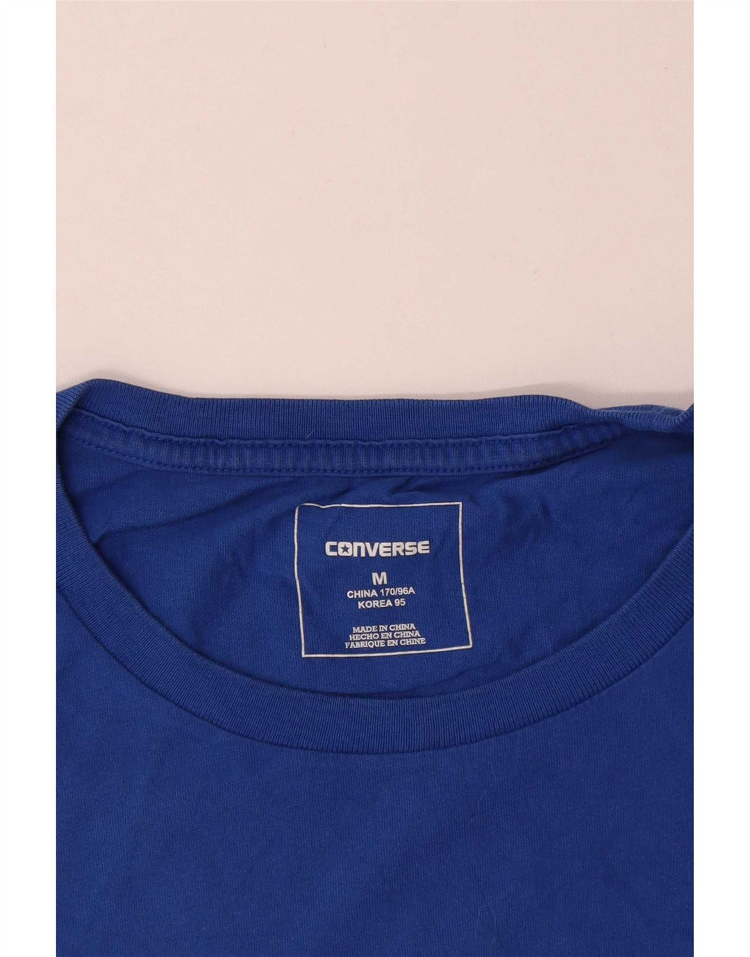 T-shirt grafica da uomo Converse Top in cotone blu medio