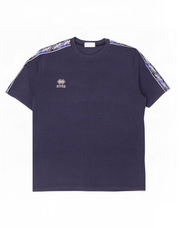 Errea T-shirt grafica da uomo Top 2XL Blu navy Colourblock