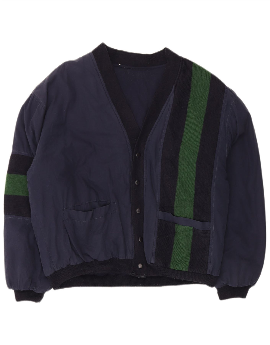 Giubbotto bomber da uomo VINTAGE UK 42 XL Blu navy Colourblock