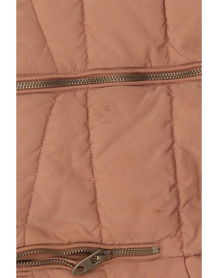 Giacca imbottita da donna Zara UK 12 poliestere rosa medio