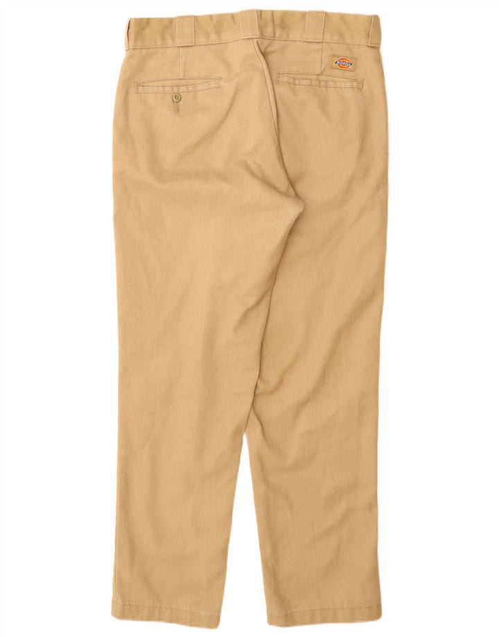 DICKIES Mens 874 Tapered Chino Trousers W32 L30 Beige Polyester