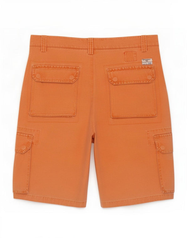 Pantaloncini cargo da uomo Brooksfield IT 50 Large W34 in cotone arancione