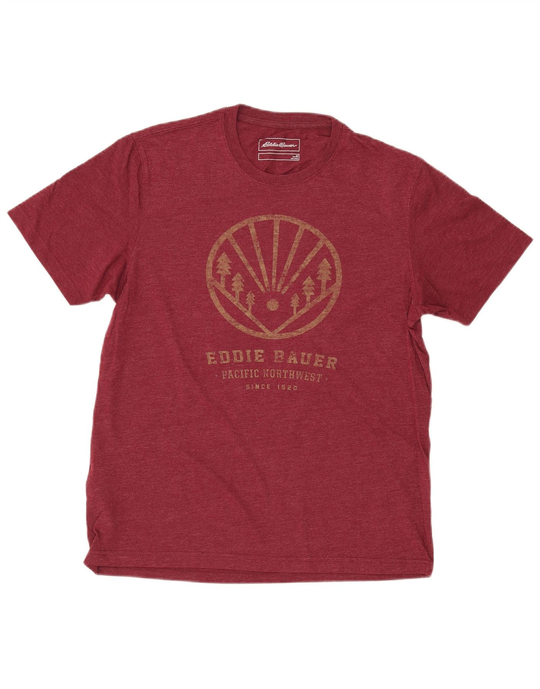 T-shirt grafica da uomo EDDIE BAUER Top in cotone marrone medio medio
