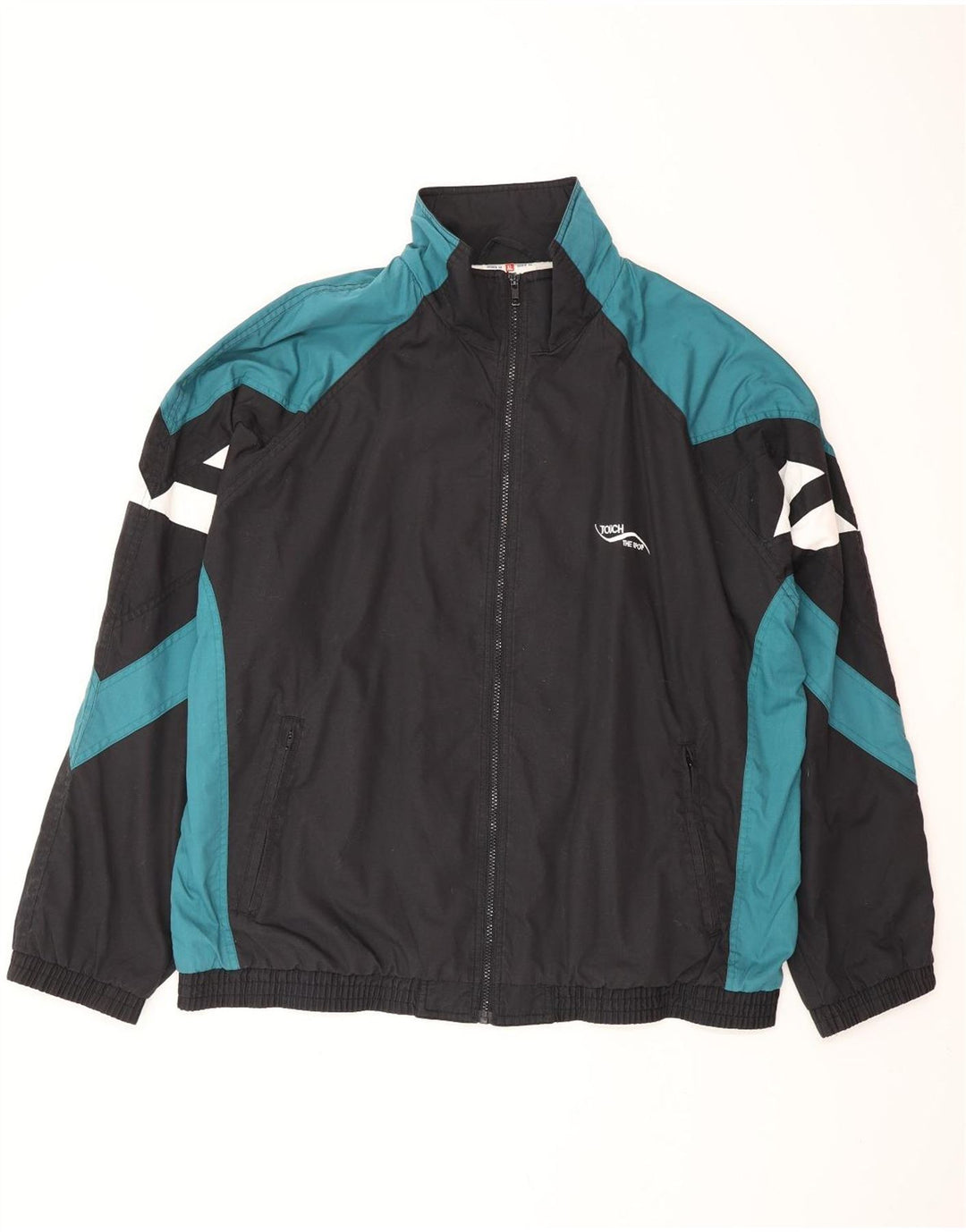 Giacca da tuta da uomo vestibilità ampia CRANE XL poliestere color block nero