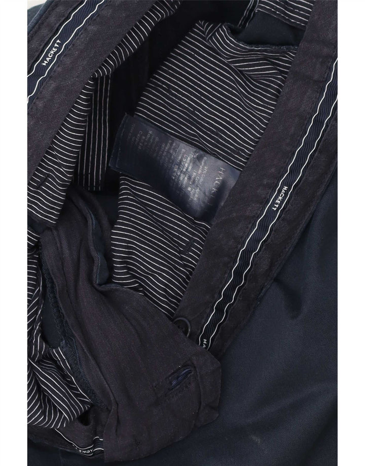 Pantaloni chino dritti da uomo Hackett W34 L32 in cotone blu navy