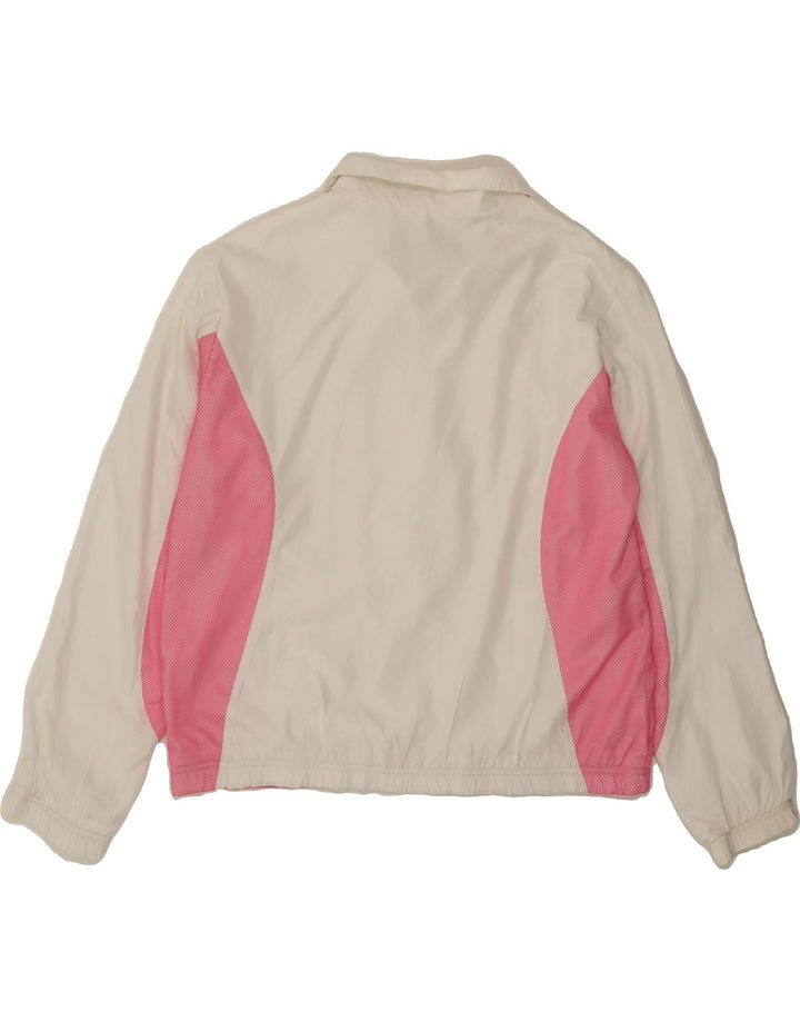 LOTTO Womens Tracksuit Top Jacket UK 16 Large White Colourblock Polyester Vintage Lotto and Second-Hand Lotto from Messina Hembry 