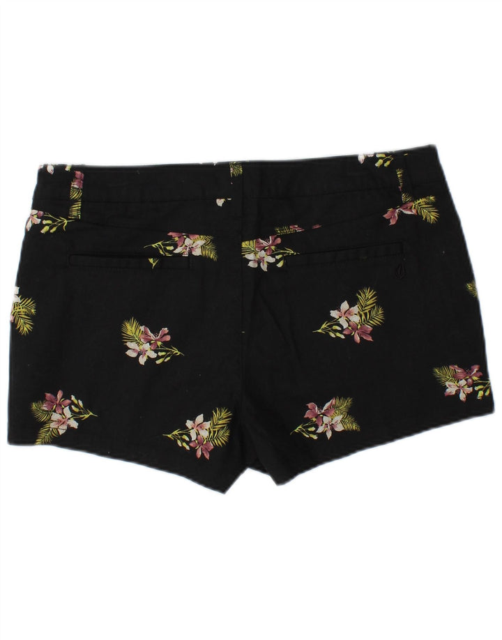 Pantaloncini chino da donna VOLCOM W29 cotone floreale nero medio