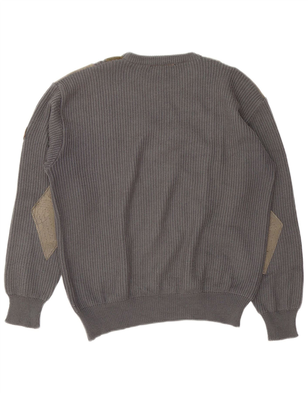 Maglione da uomo girocollo Andrea Celli maglione grande in lana color block grigio