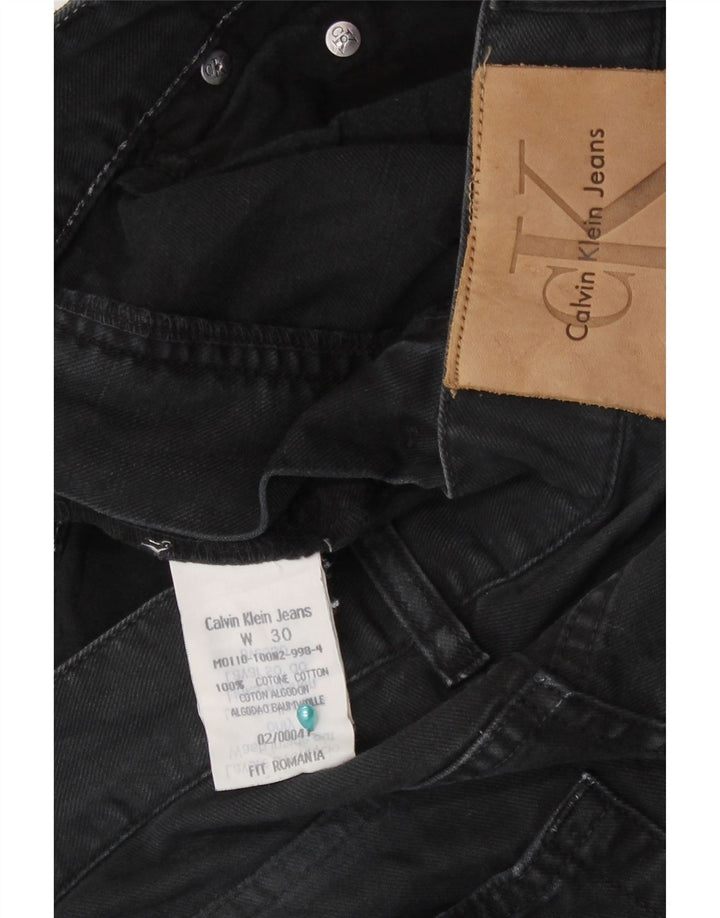 Jeans dritti da uomo Calvin Klein W30 L33 cotone nero