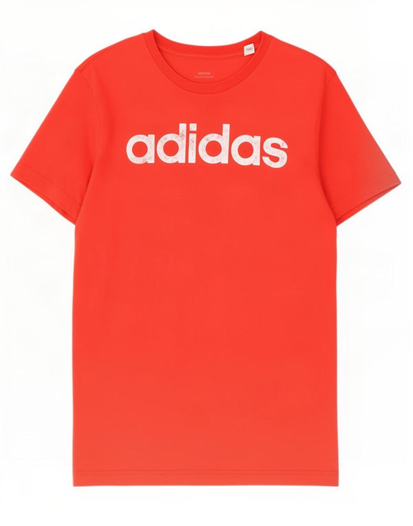 T-shirt grafica da uomo Adidas Top piccola in cotone rosso