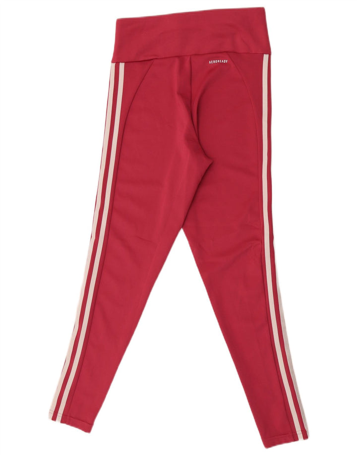 Leggings Adidas Aeroready da donna UK 8/10 Piccolo poliestere rosa