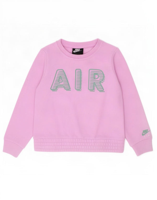 Felpa grafica Nike per ragazze, maglione, 5-6 anni, cotone rosa medio