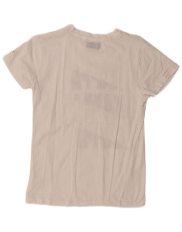 T-shirt grafica da donna KAPPA Top UK 10 piccola bianca