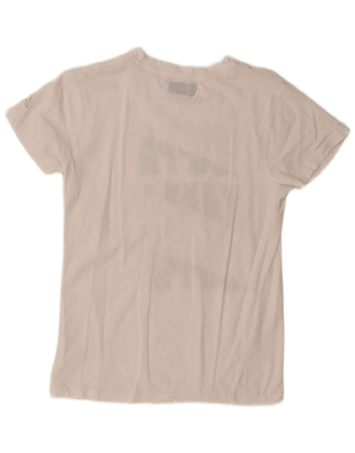 T-shirt grafica da donna KAPPA Top UK 10 piccola bianca