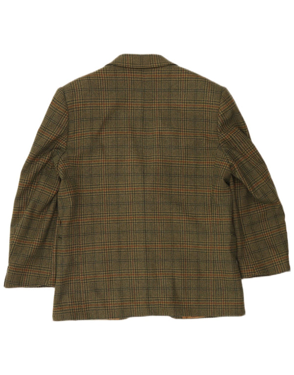 Giacca blazer da uomo a 2 bottoni Incom UK 38 media pied de poule kaki