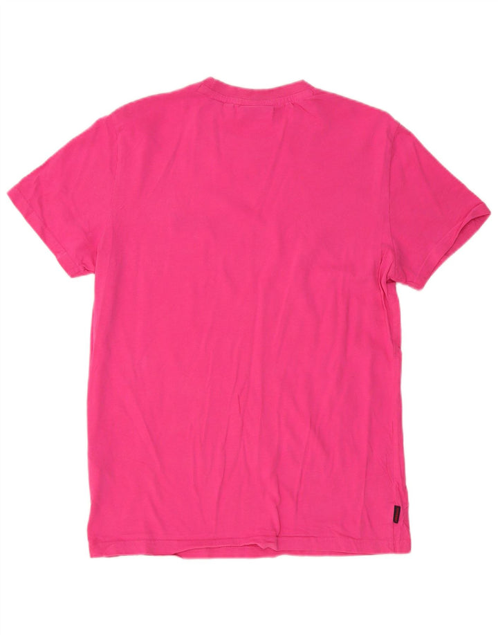 T-shirt da uomo Superdry Top Large in cotone rosa
