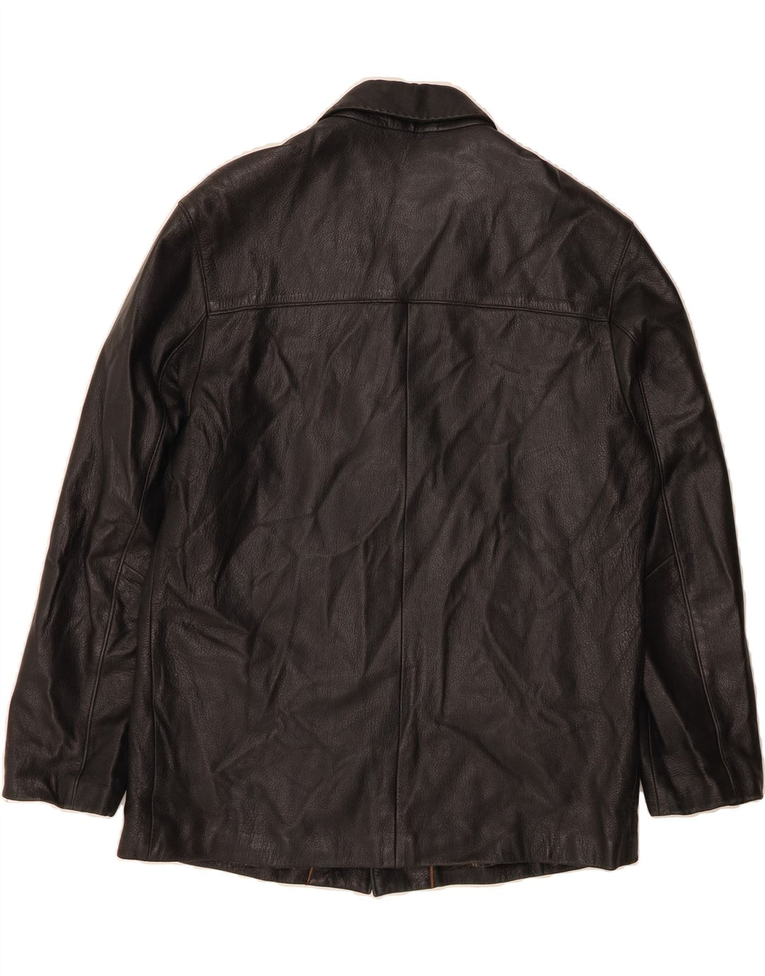 VINTAGE Mens Leather Jacket IT 50 Large Black Leather Vintage Vintage and Second-Hand Vintage from Messina Hembry 