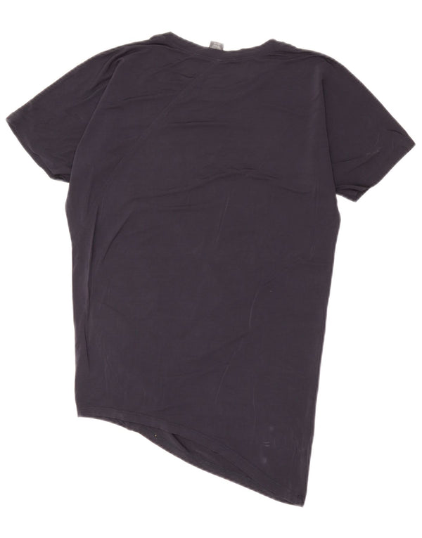 Armani Exchange T-shirt asimmetrica oversize da donna Top UK 2 2XS Blu navy