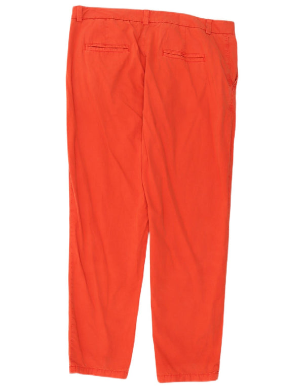 Pantaloni chino dritti da donna Marks & Spencer UK 16 Large W36 L30 Arancione