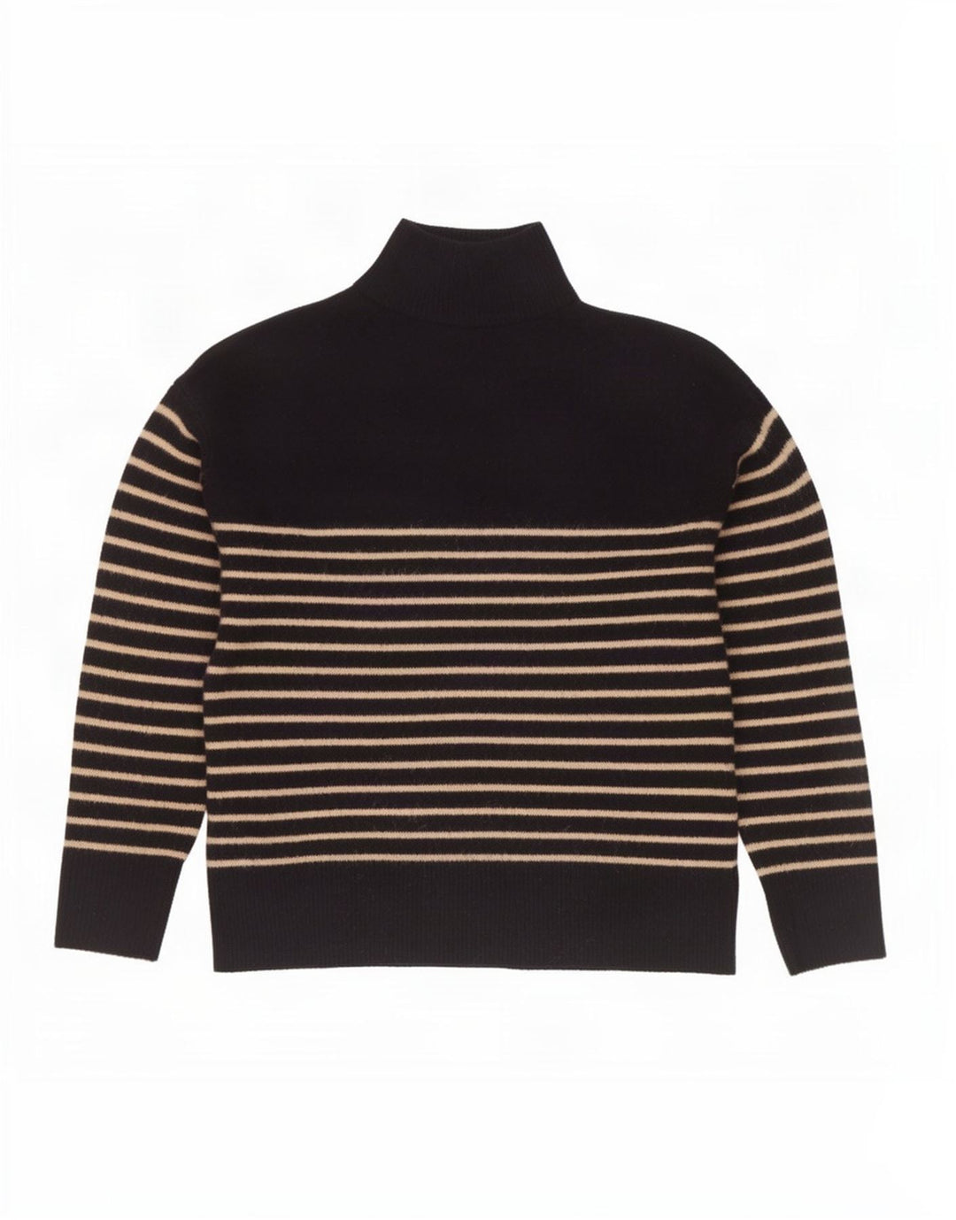 Maglione Zara da donna con collo a bottoni, UK 14, medio, blu navy a righe