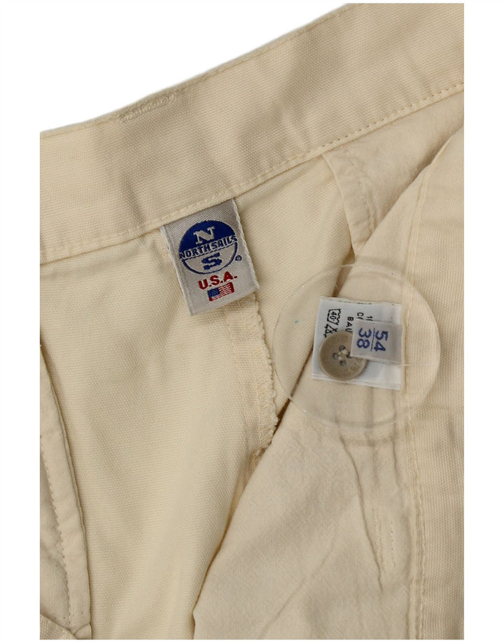 Pantaloncini cargo da uomo North Sails IT 54 2XL W38 Cotone bianco sporco