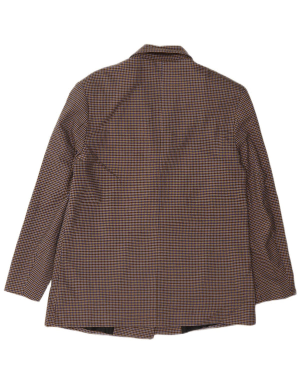 Zara Womens Oversized Blazer Jacket UK 10 Small Multicoloured Houndstooth