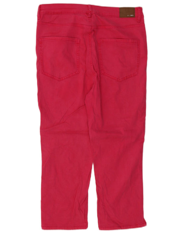 Jeans skinny Capri da donna Marks & Spencer UK 14 Large W30 L21 Cotone rosa