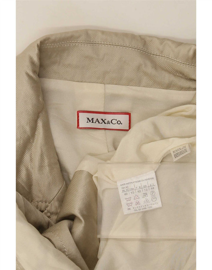 Giacca blazer a 2 bottoni corta da donna Max & Co. UK 12 Beige medio