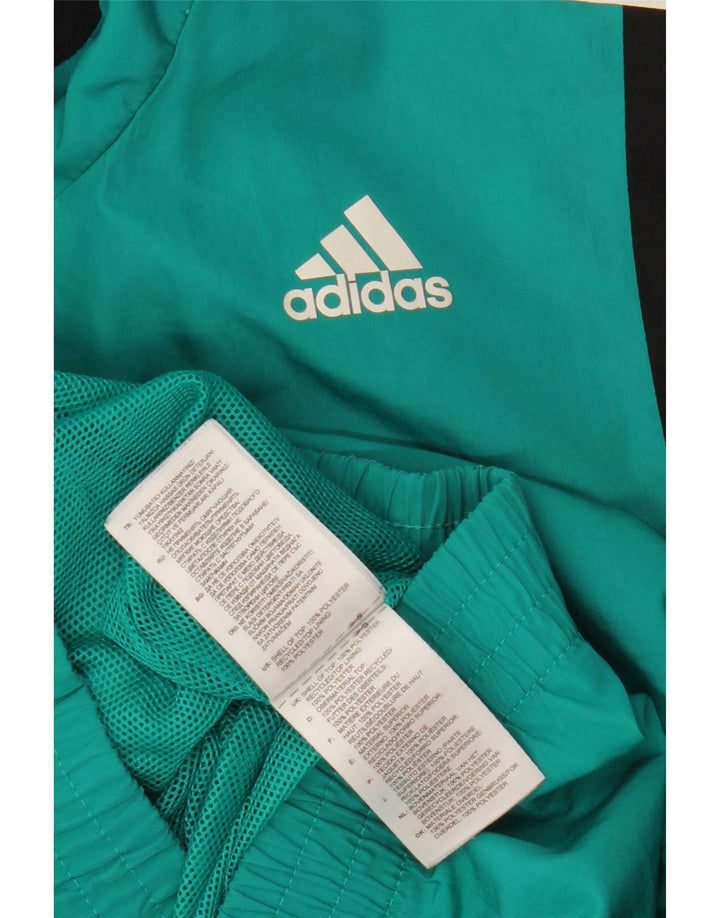 Giacca da uomo Adidas Climalite Top Jacket Large Turchese Colourblock