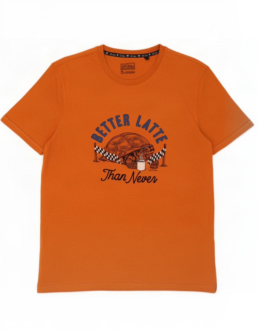 T-shirt grafica da uomo Fat Face Top in cotone arancione medio