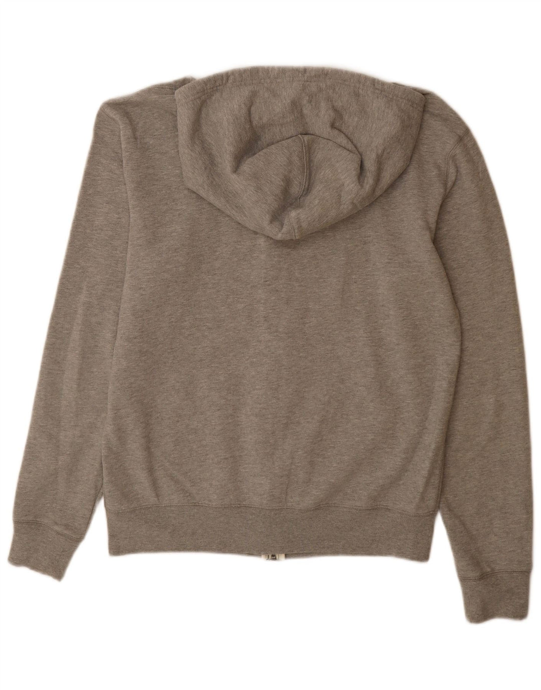 J. CREW Maglione con cappuccio e zip da uomo in cotone screziato grigio medio