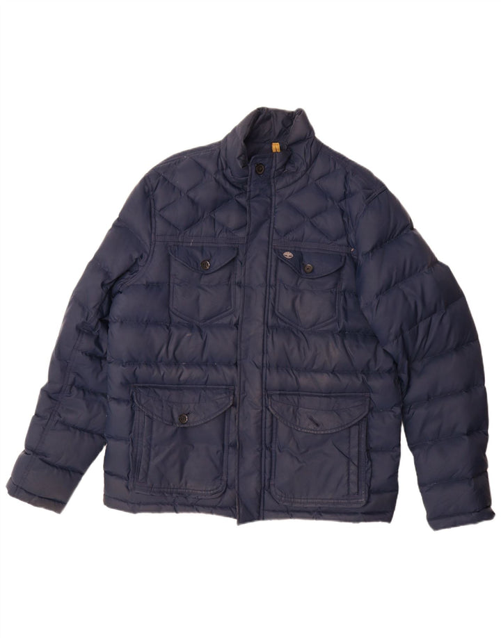 Giacca imbottita da uomo Timberland UK 40 Large in nylon blu navy
