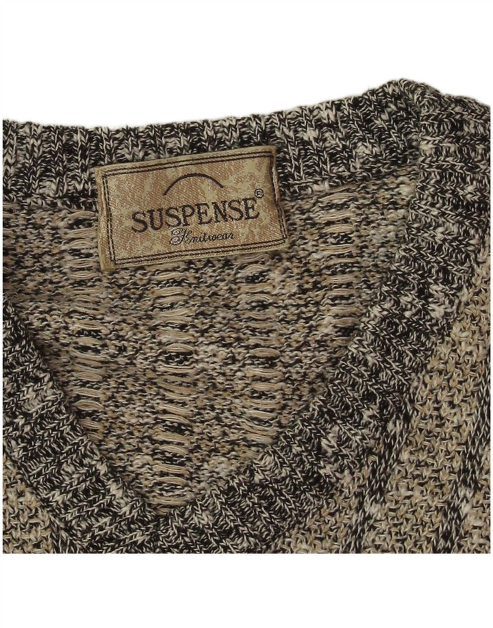 Maglione da uomo con scollo a V Suspense XL a righe blu