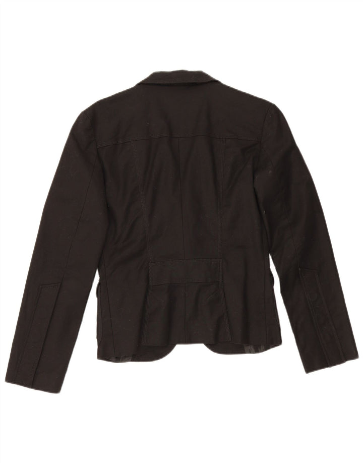 Giacca blazer a 1 bottone da donna Zara UK 10 piccola in cotone nero