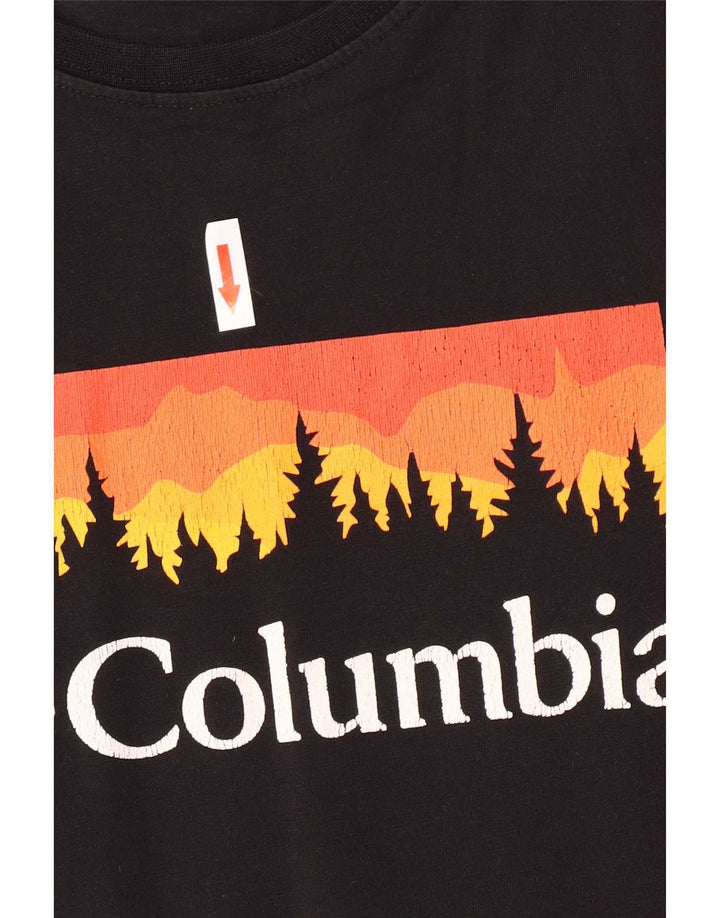 T-shirt grafica da uomo Columbia Top in cotone nero medio