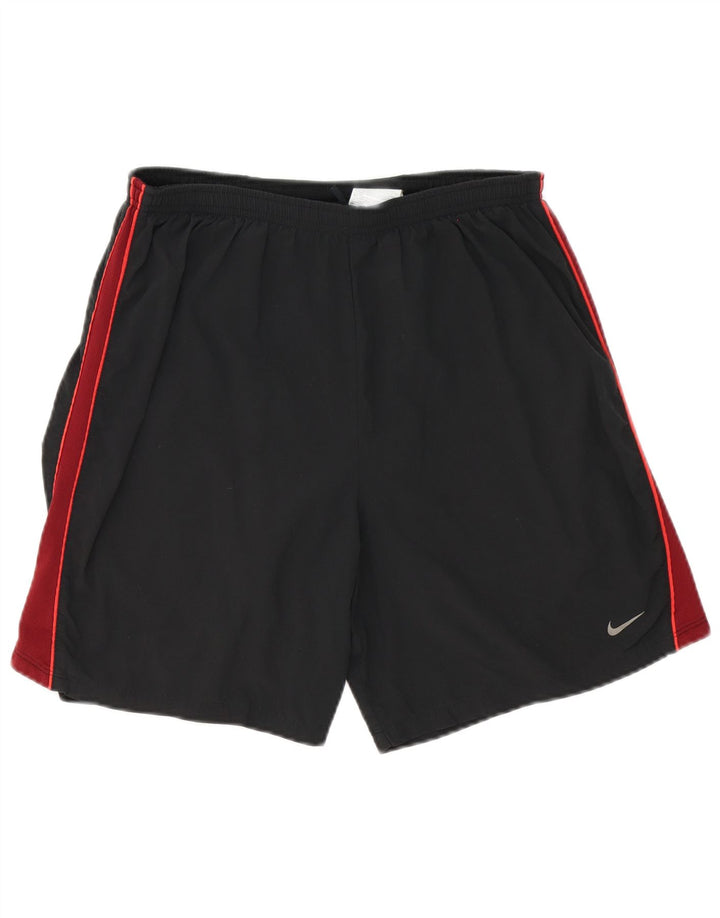 Pantaloncini sportivi Nike Dri Fit da uomo, colore nero medio, in poliestere color block