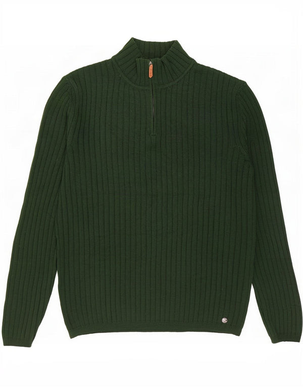 Maglione da uomo con collo con zip Rifle 3XL Verde