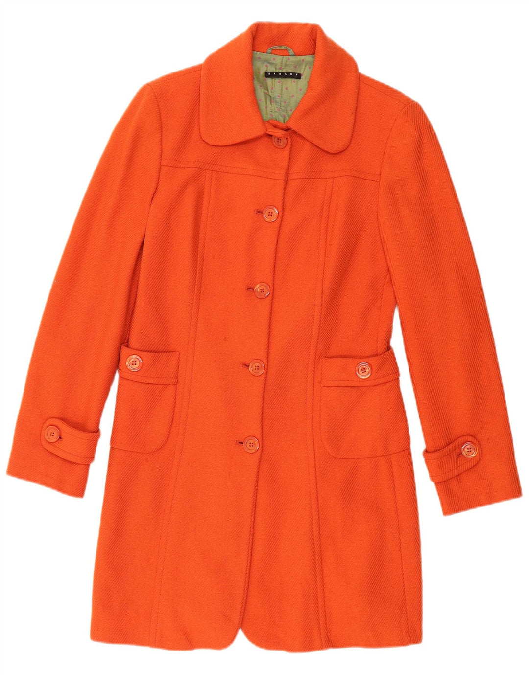 Soprabito Donna SISLEY IT 42 Arancio Medio Lana